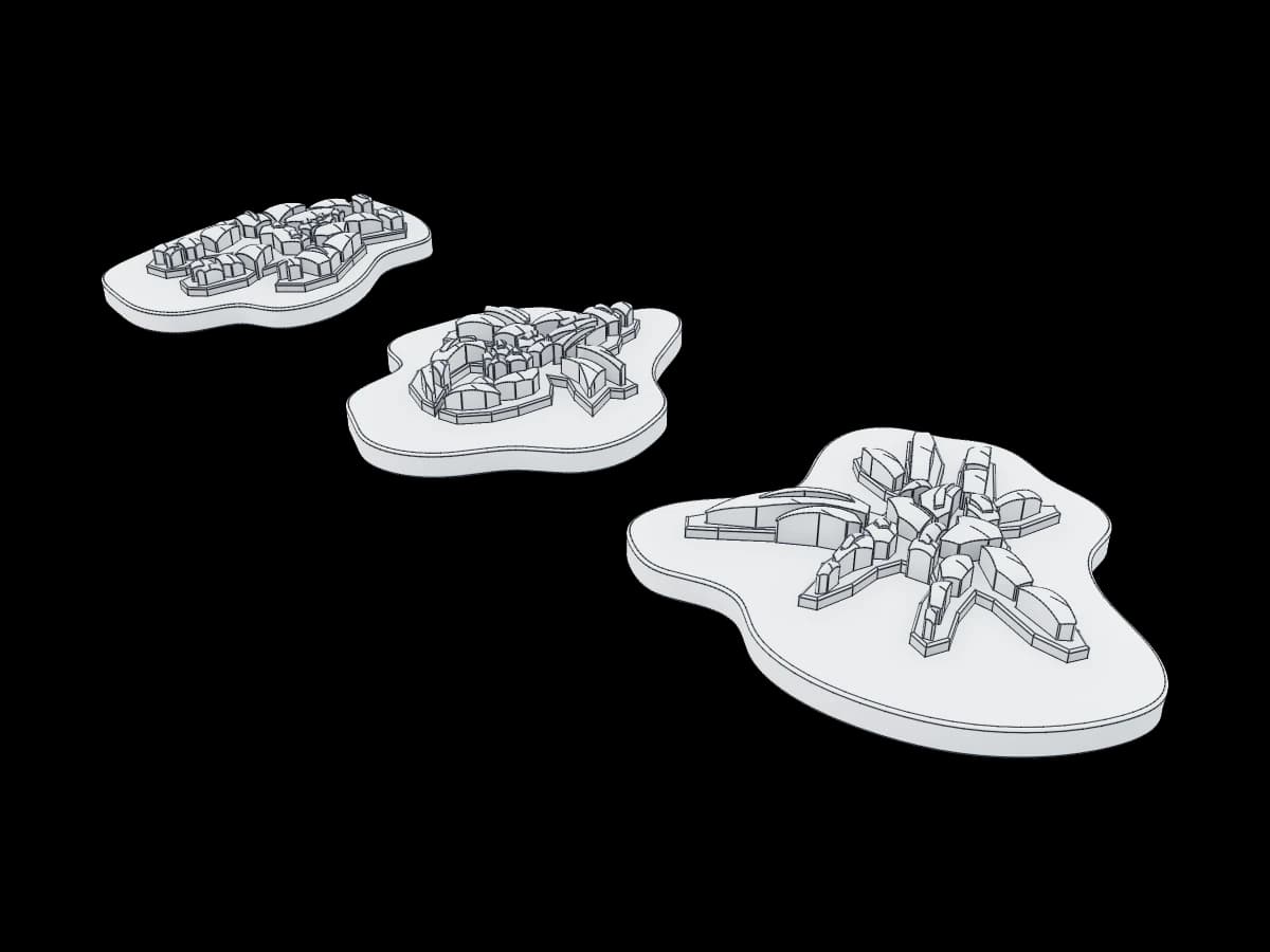 Three Embossed Tokens