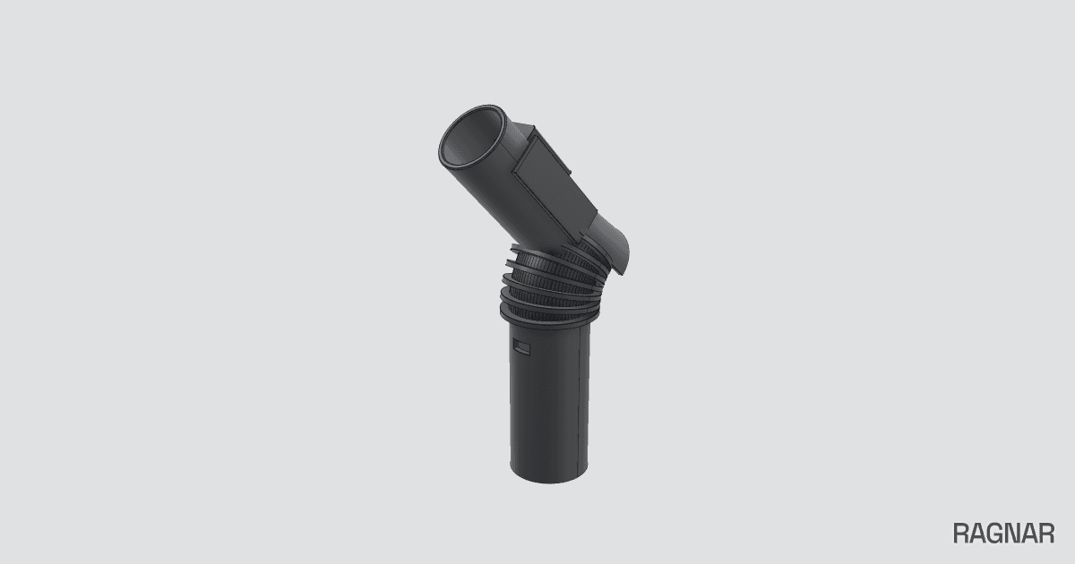 Vacuum connector elbow