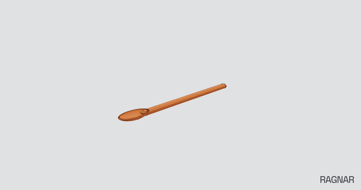Long wooden spoon