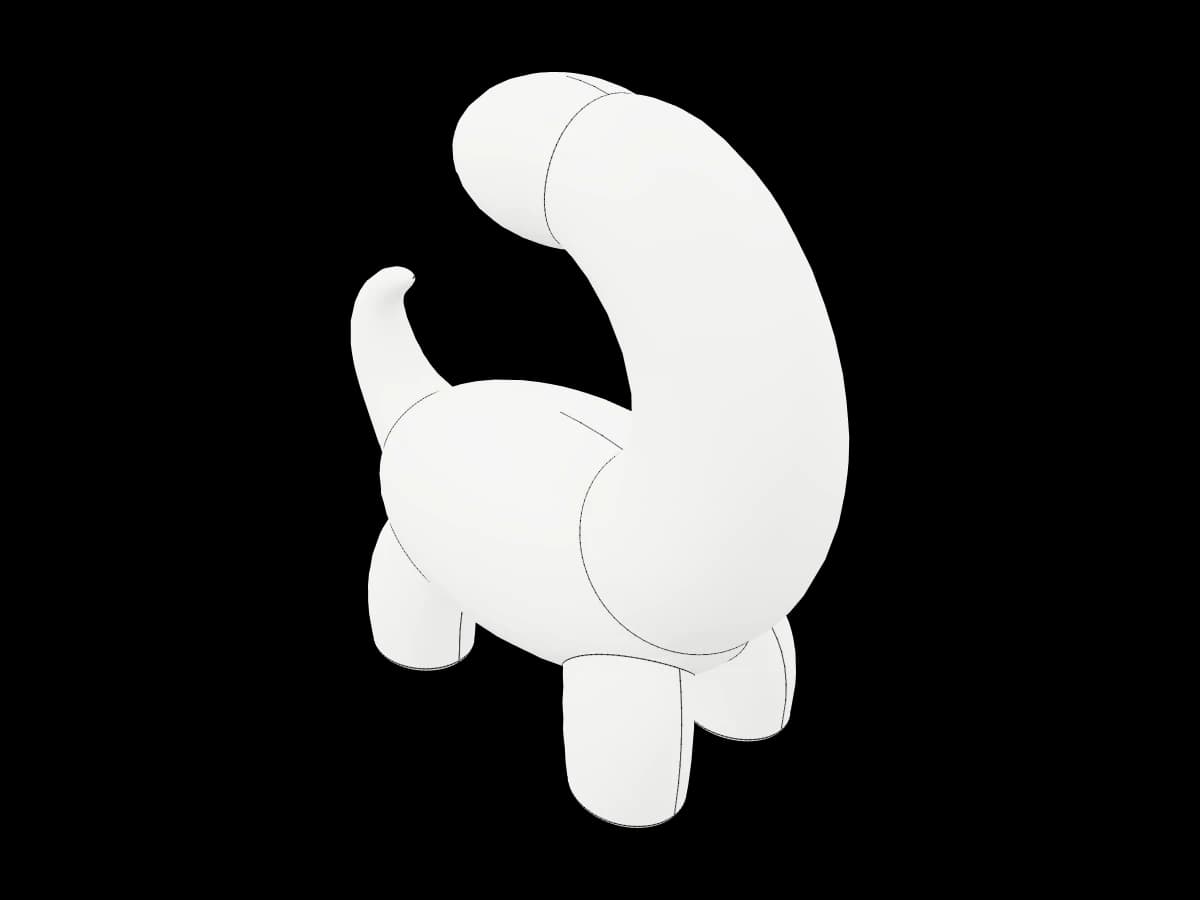 Curved-Neck Creature Sculpture