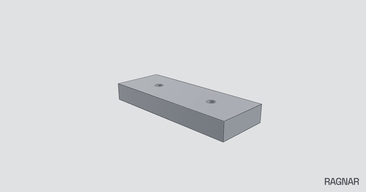 Rectangular Dual-Hole Block