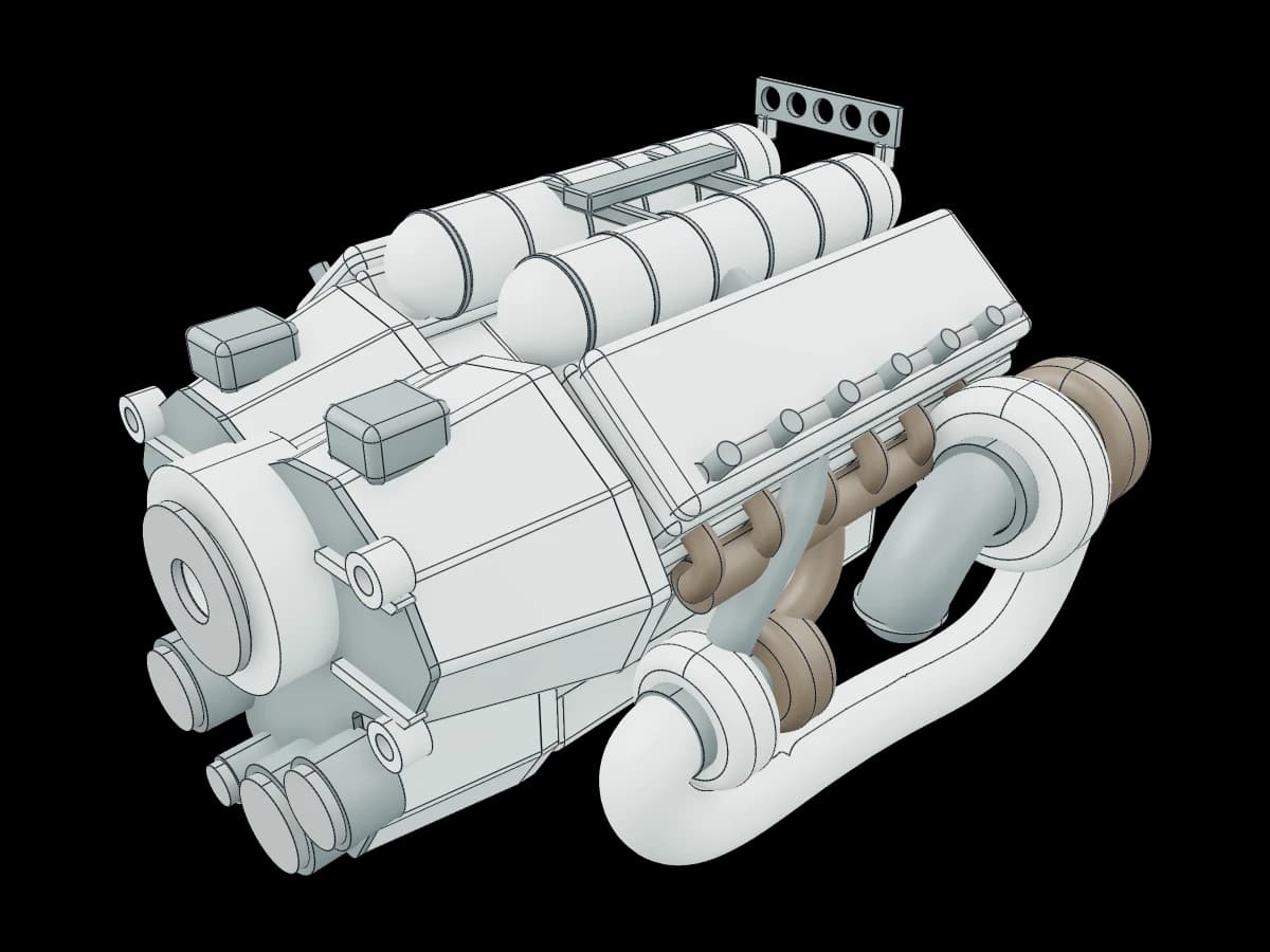 Red A03 V12 Engine | Ragnar Gallery