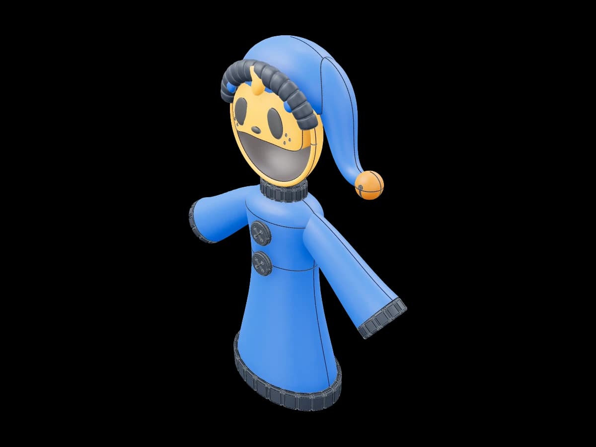 Blue Bell-Cap Character