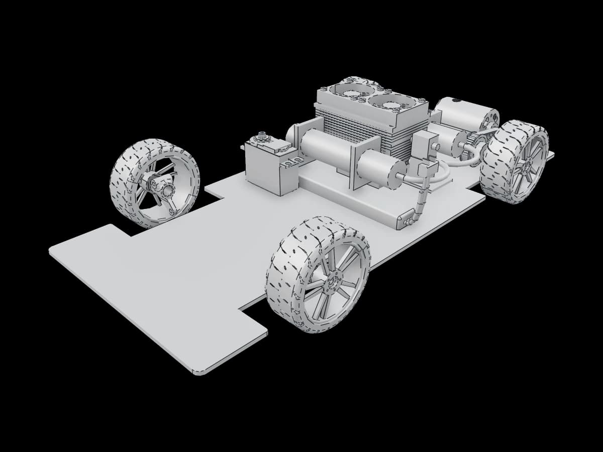 RC Car Chassis Assembly