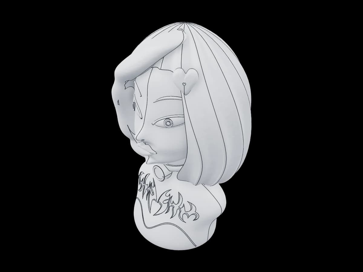 Stylized Doll Bust