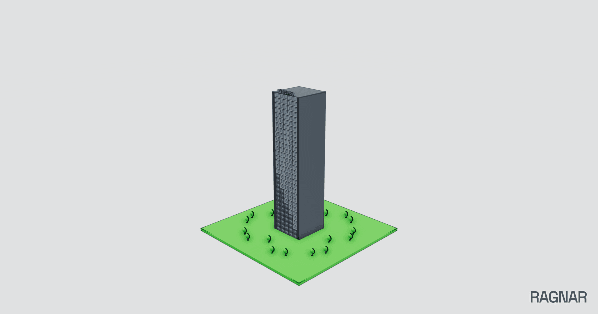 Edificio con patio