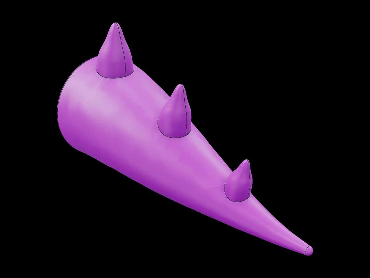 Curved Circular Cute Tail