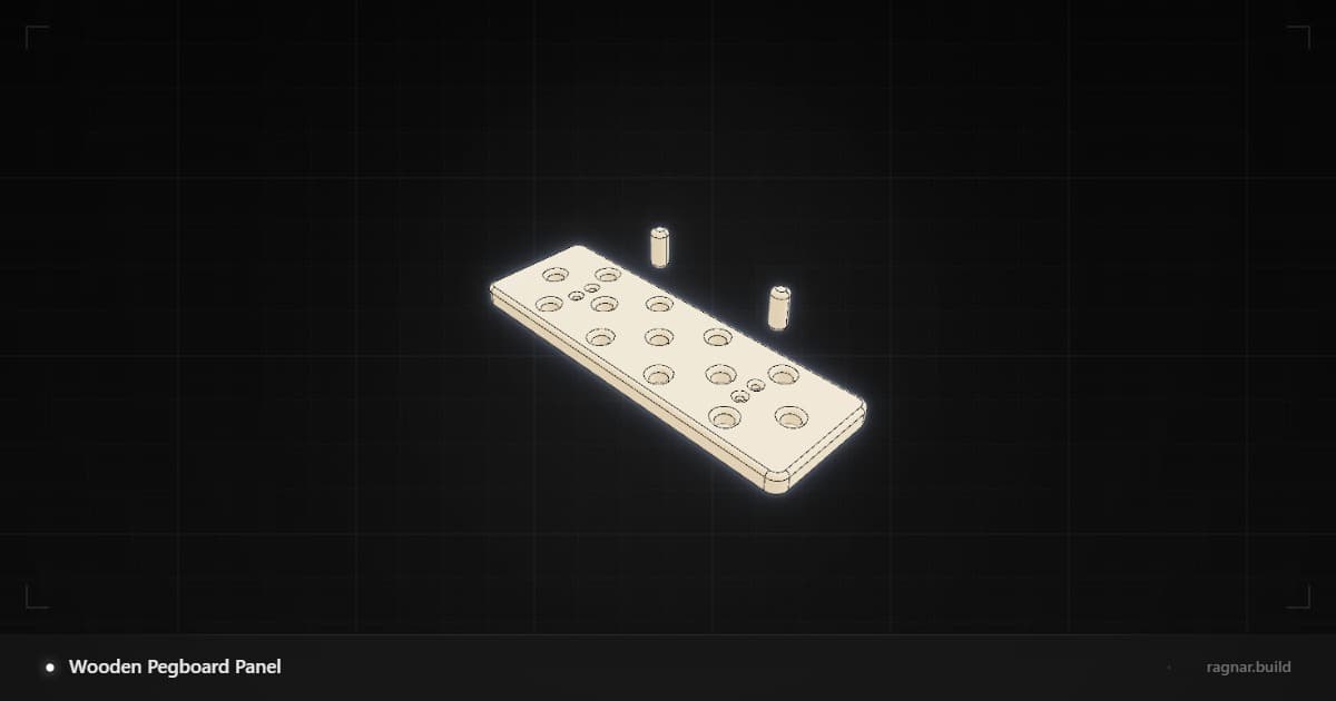 Wooden Pegboard Panel