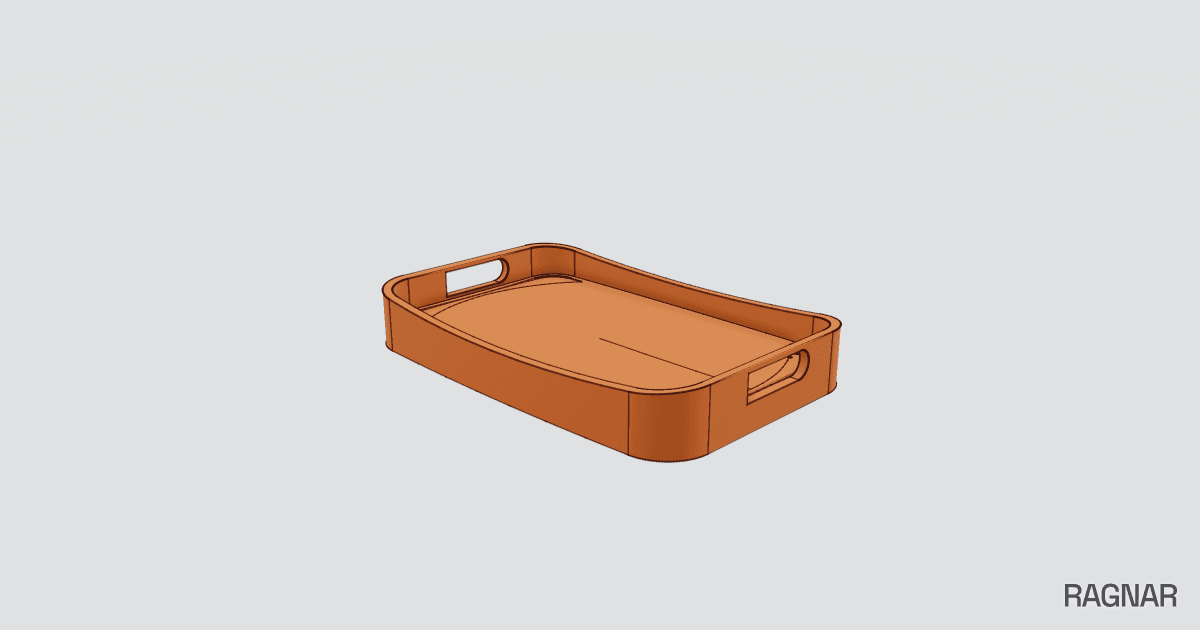 Oak serving tray