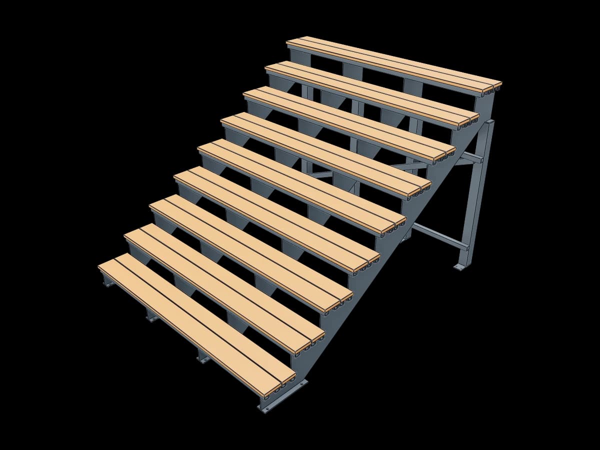 Steel And Wood Stairs