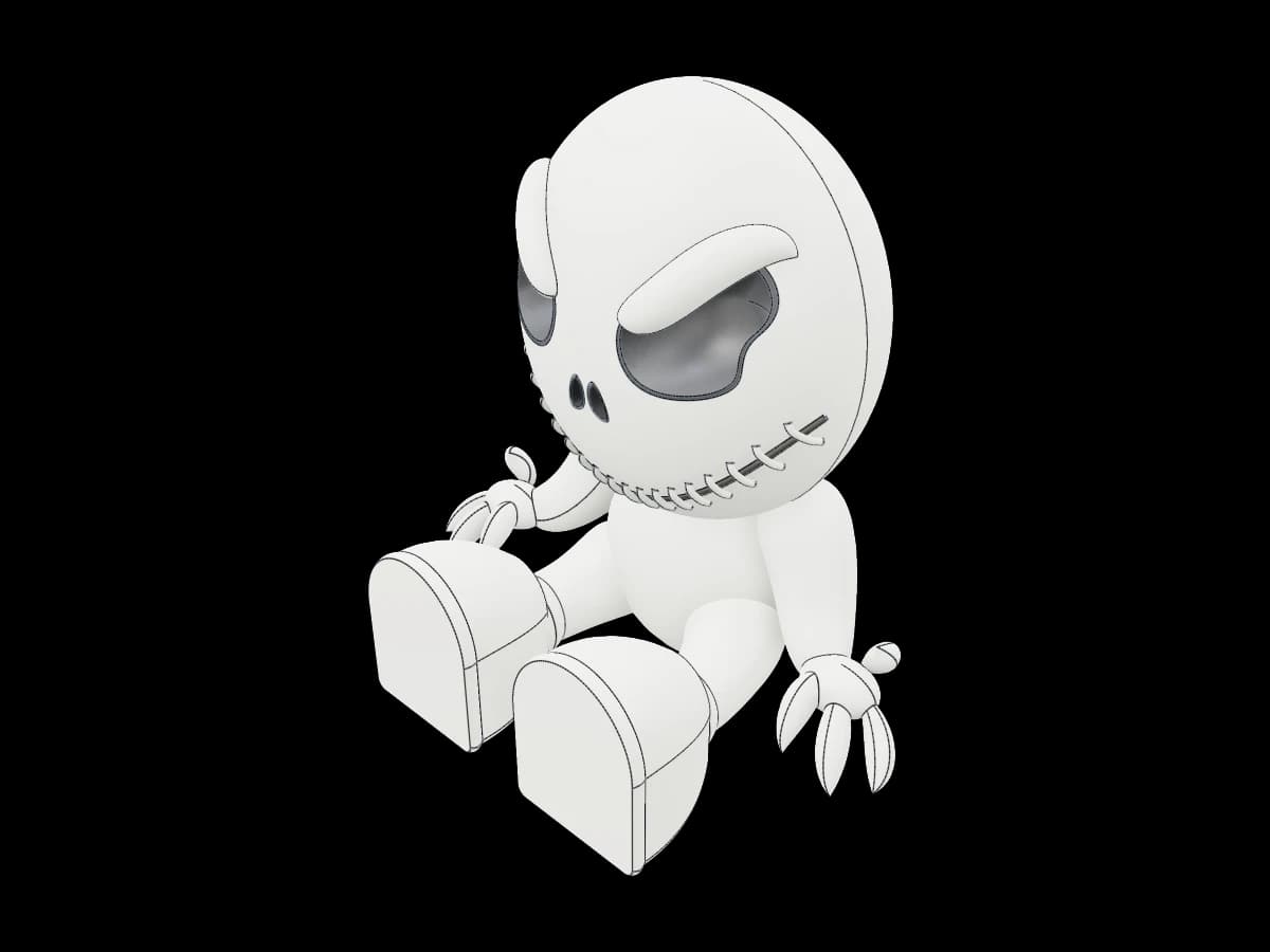 Seated Skull Figurine