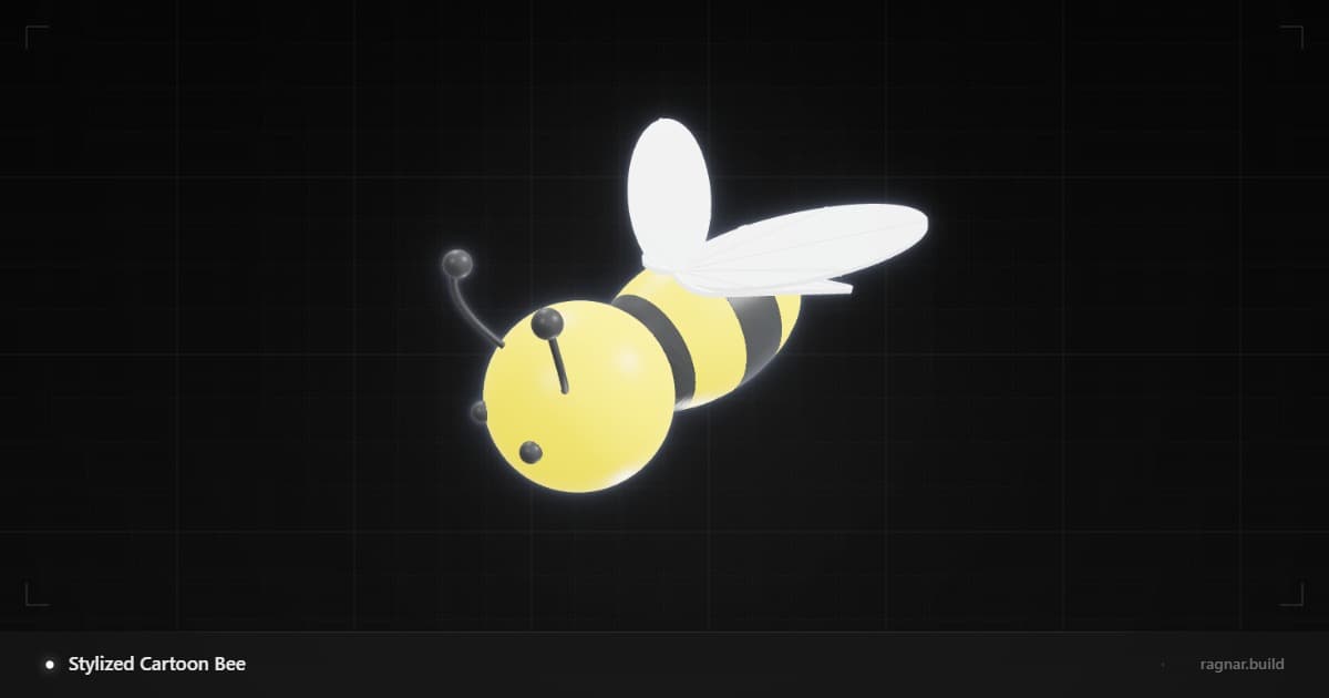 Stylized Cartoon Bee