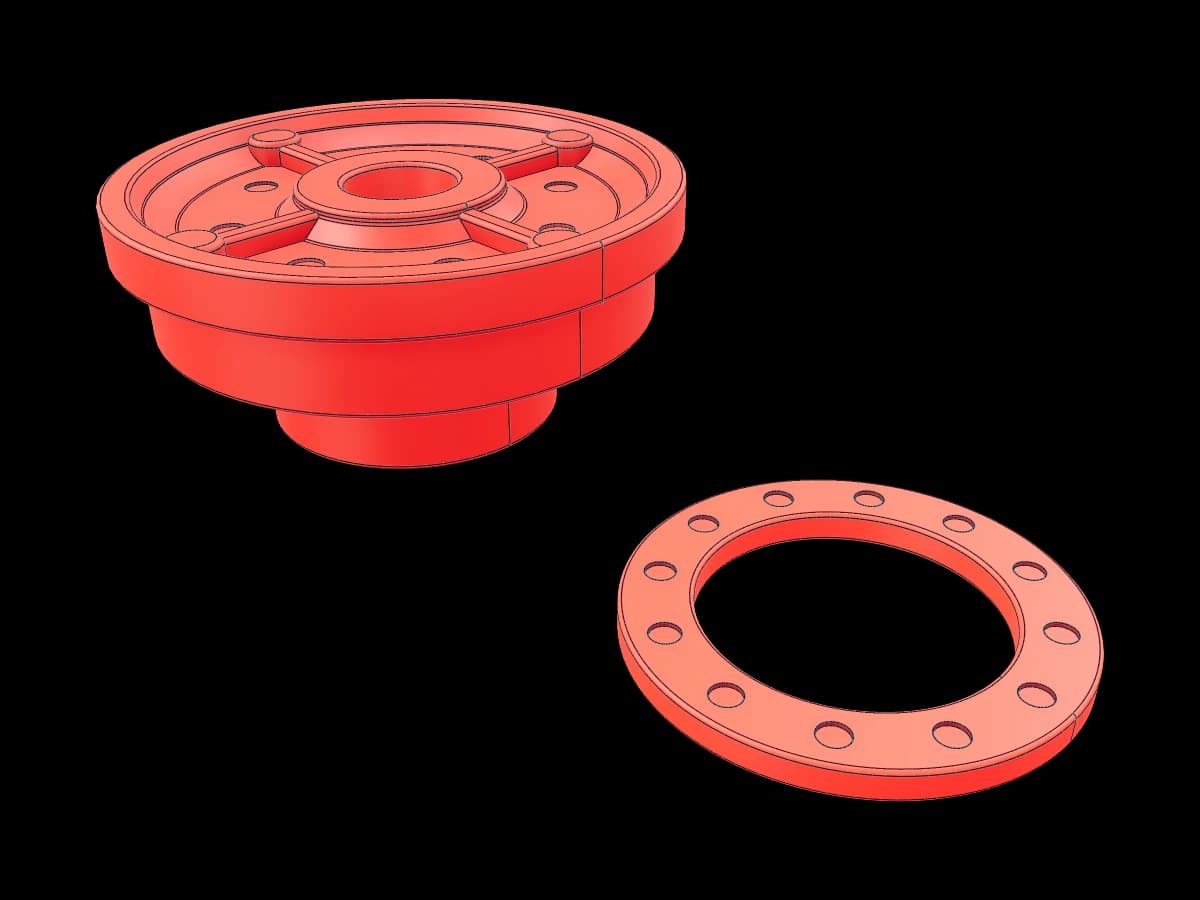 Industrial Hub with Ring