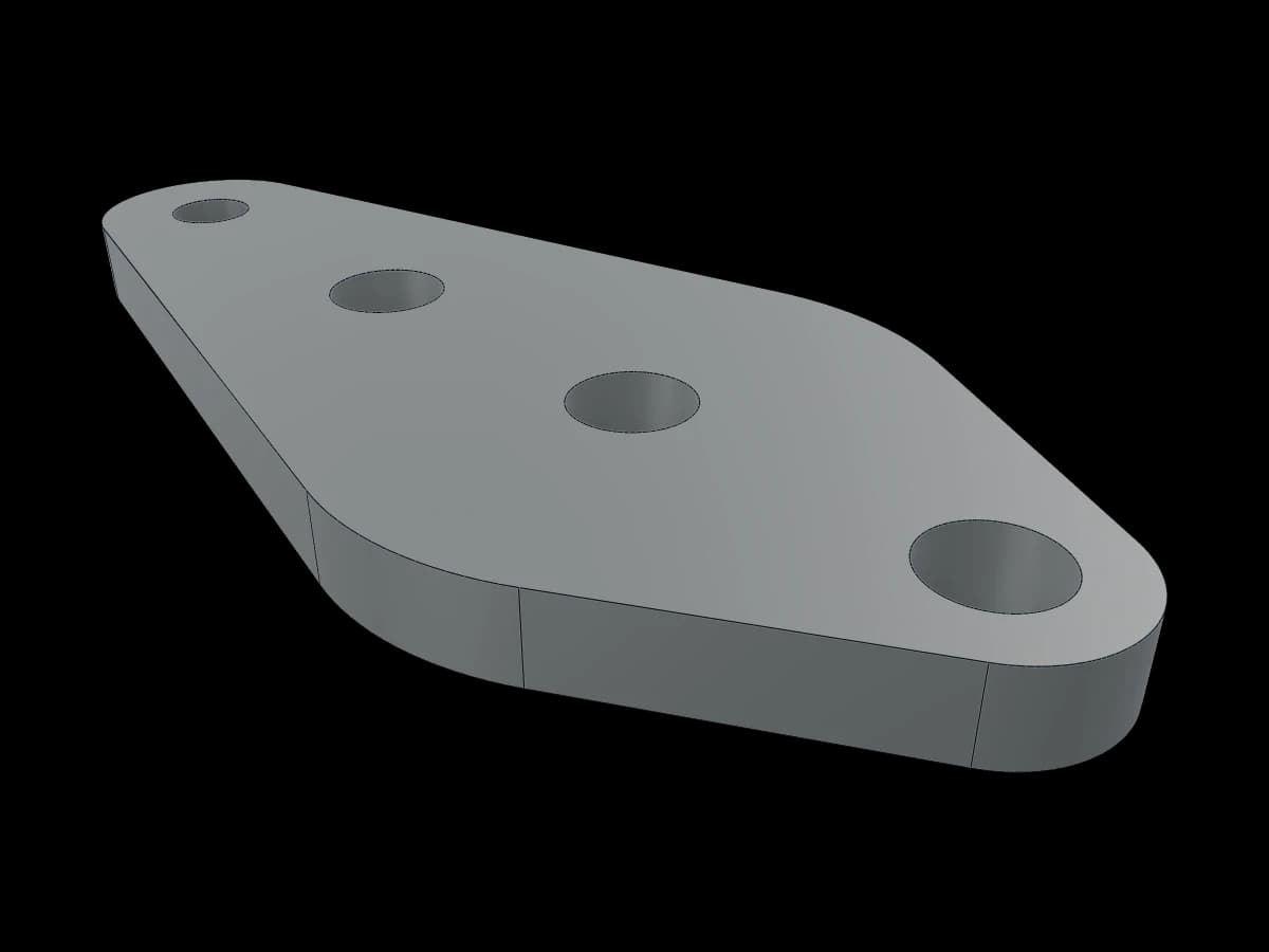 Four-Hole Tapered Plate