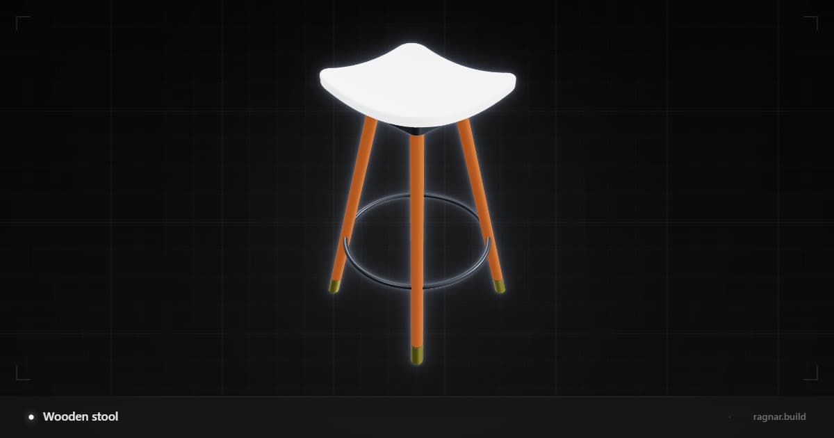 Wooden stool