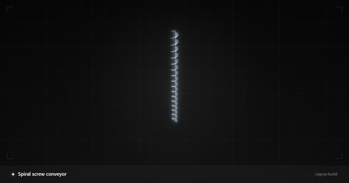 Spiral screw conveyor