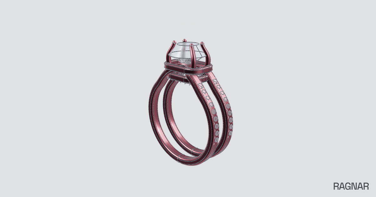 Rose gold solitaire ring