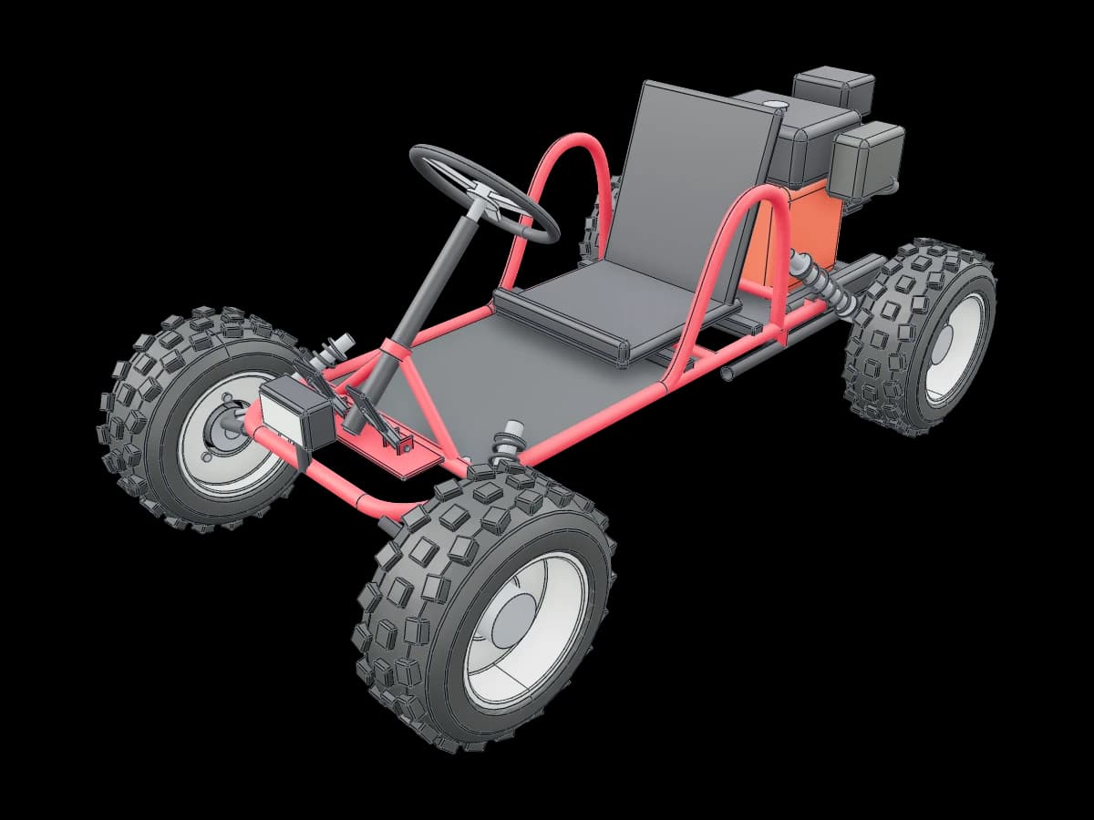 Steering wheel and pedals
