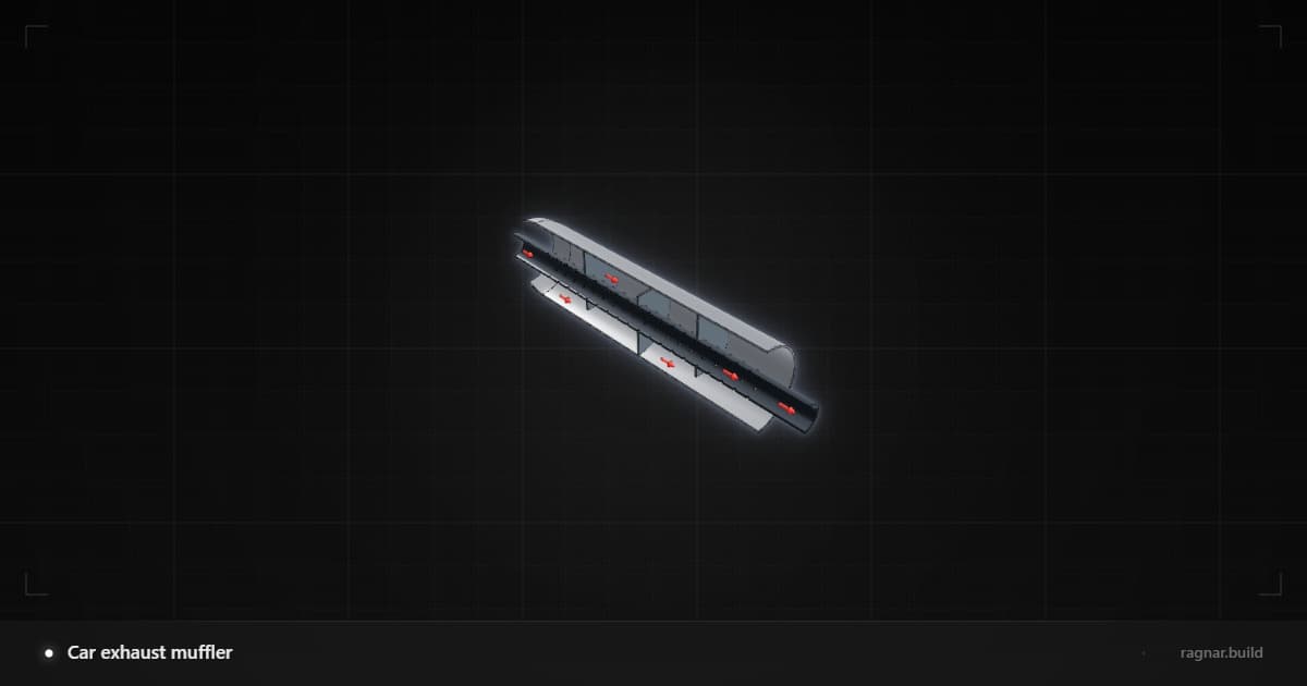 Vehicle Muffler Cutaway
