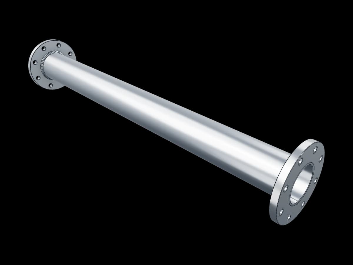Welded Flanged Metal Pipe