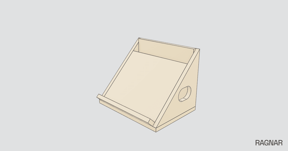Wooden book stand