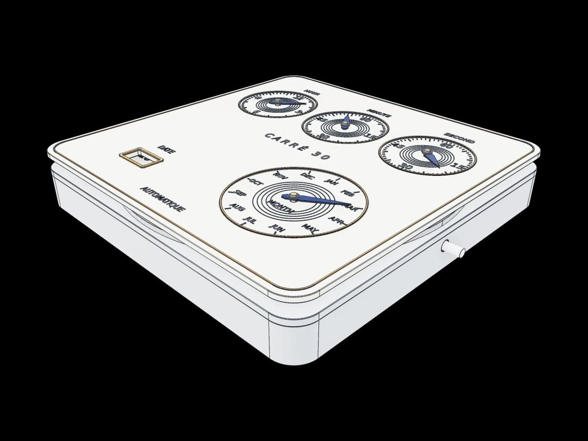 Square Mechanical Watch Movement