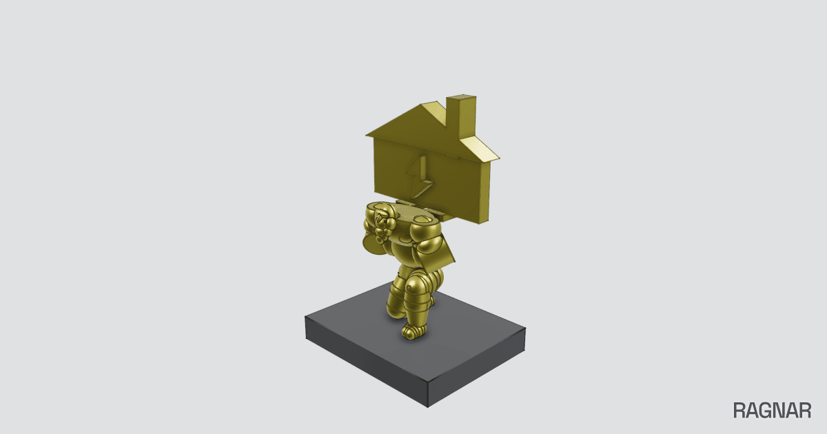 Atlas Holding a House