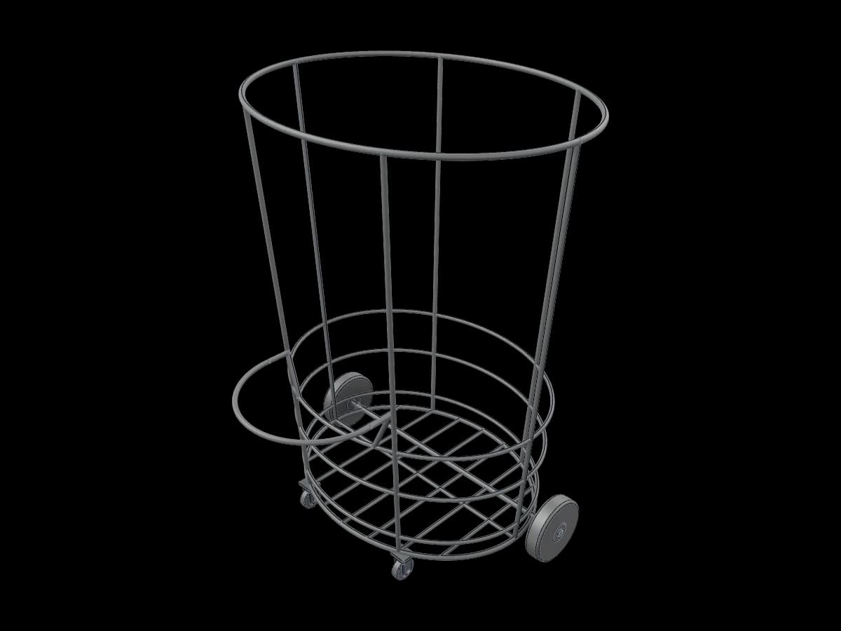Tall Metal Wire Cart