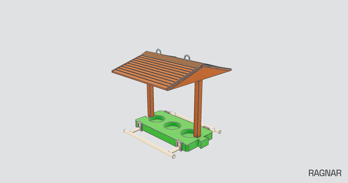 Triple Bird Feeder