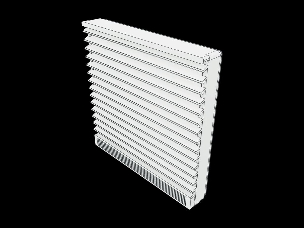 Louvered Vent Filter Assembly