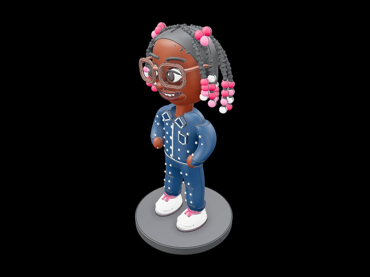 Beaded Braid Figurine