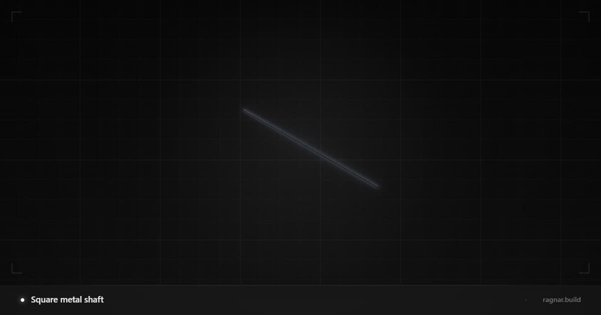 Square metal shaft