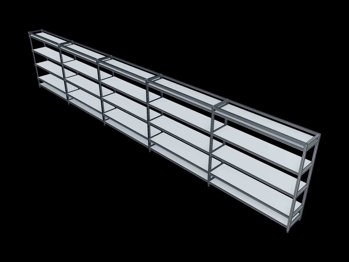Five Module Shelving Unit