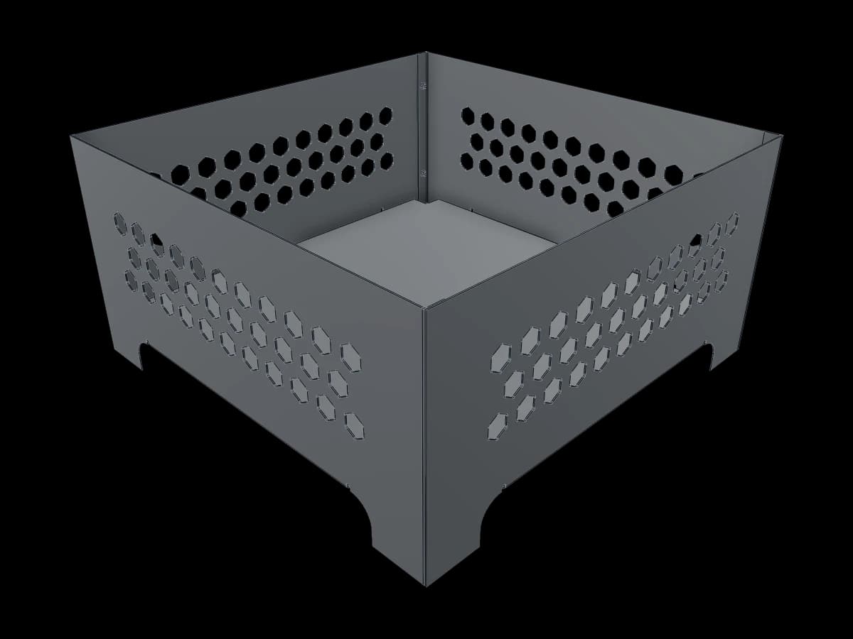 Square Steel Fire Pit