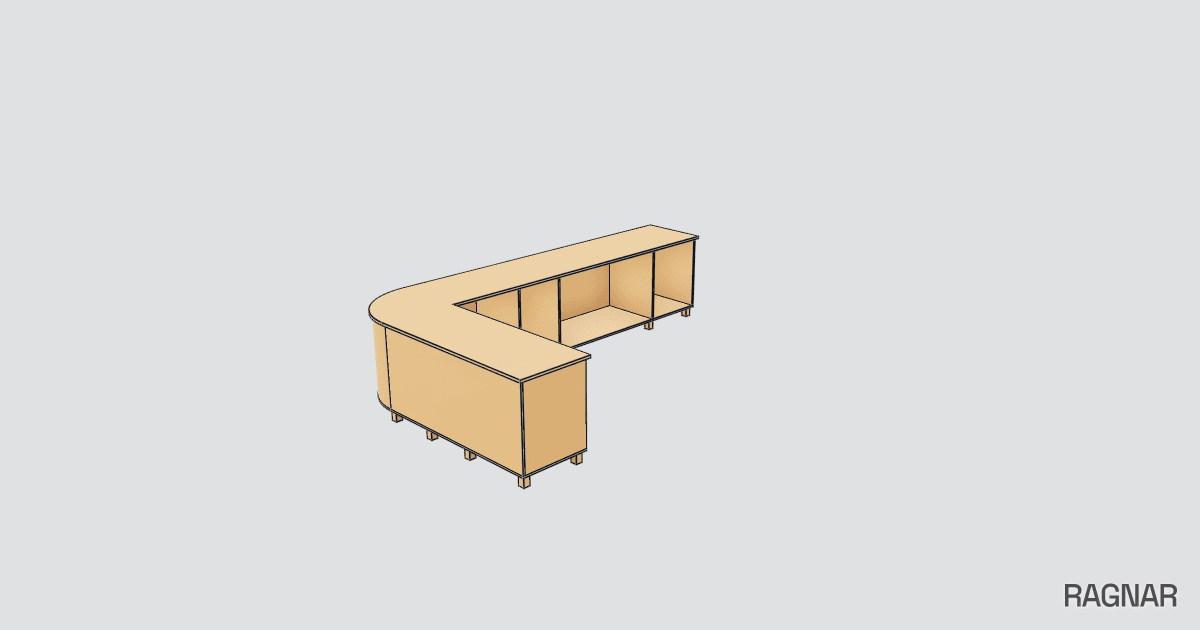 Wooden Store Counter
