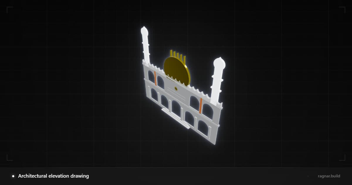 Architectural elevation drawing