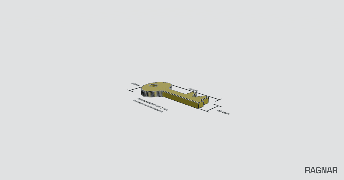 Lever Padlock Key