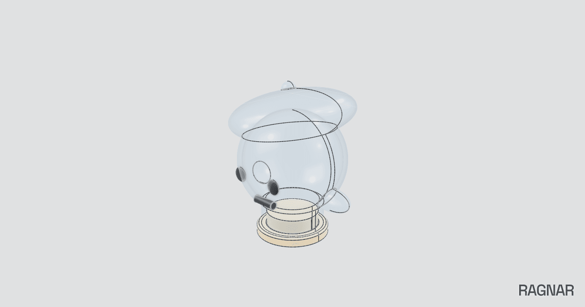 Moustached Character Jar
