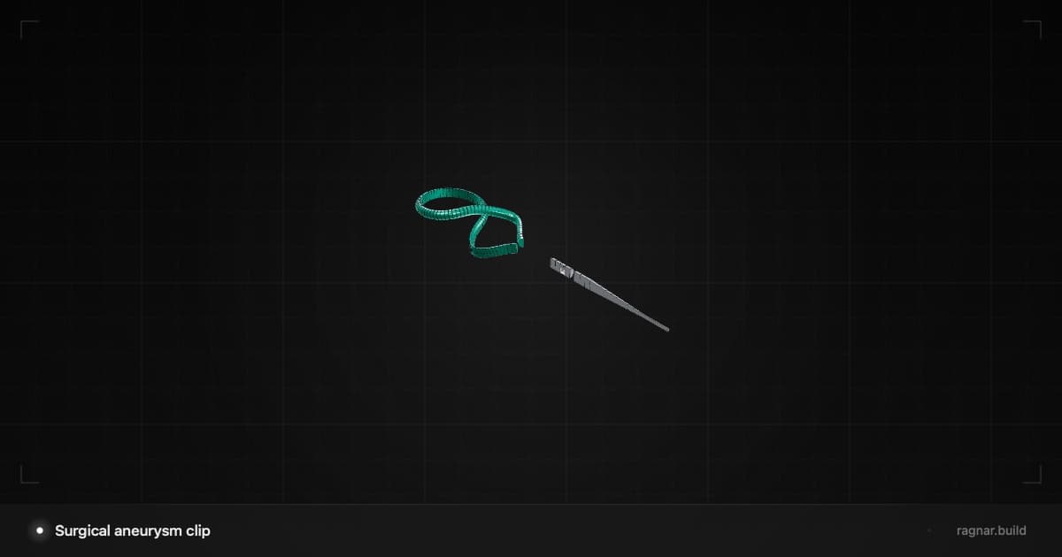 Medical aneurysm clip