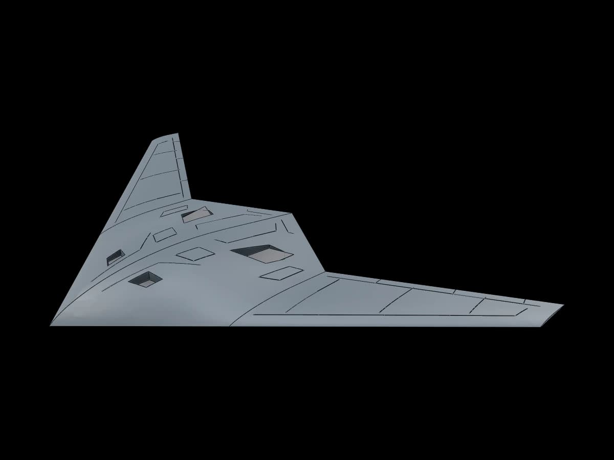 Stealth Flying-Wing Display Model