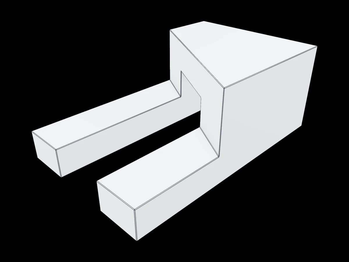 Sloped Forked Block | Ragnar Gallery
