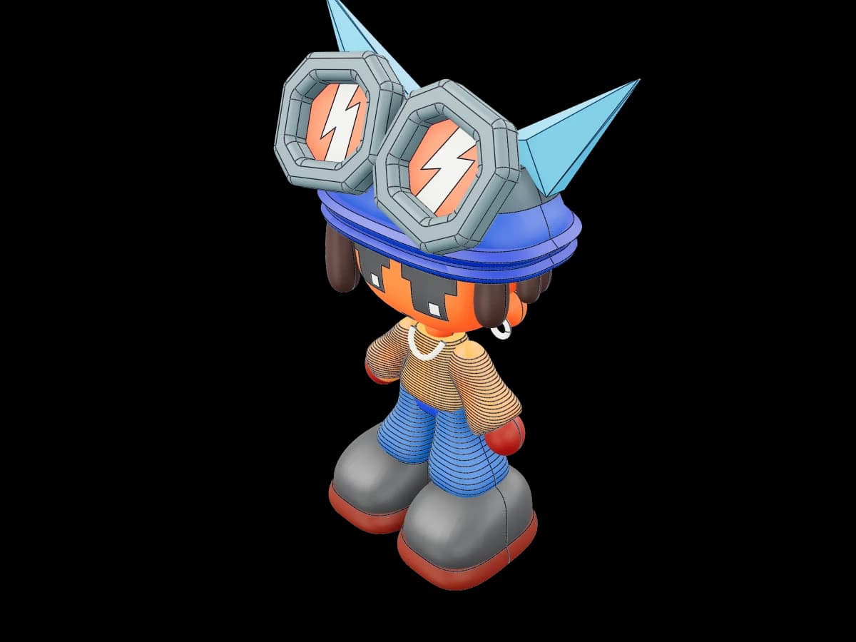 Lightning Goggle Figurine