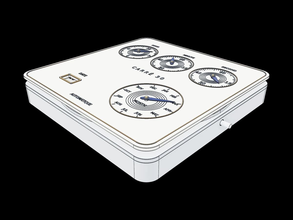 Square Mechanical Watch Movement