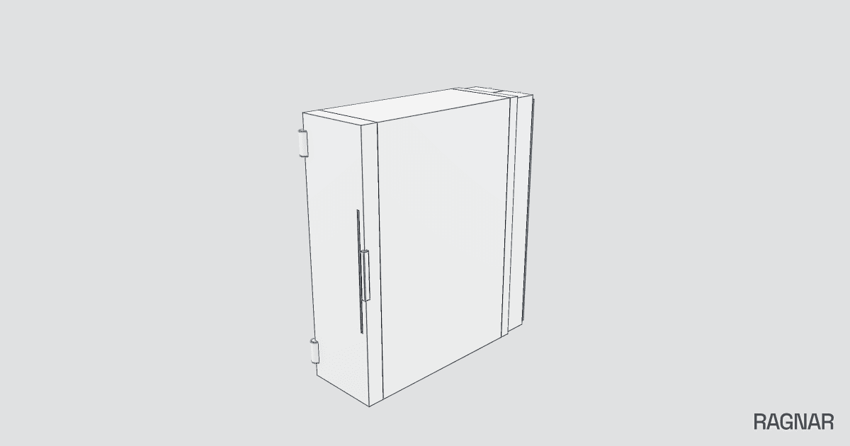 Vertical rectangular case