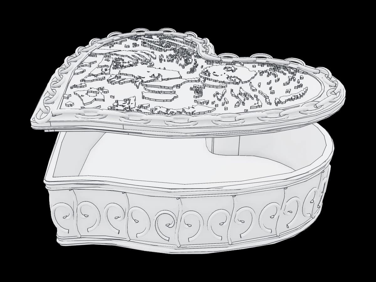 Luxury Heart Jewelry Box