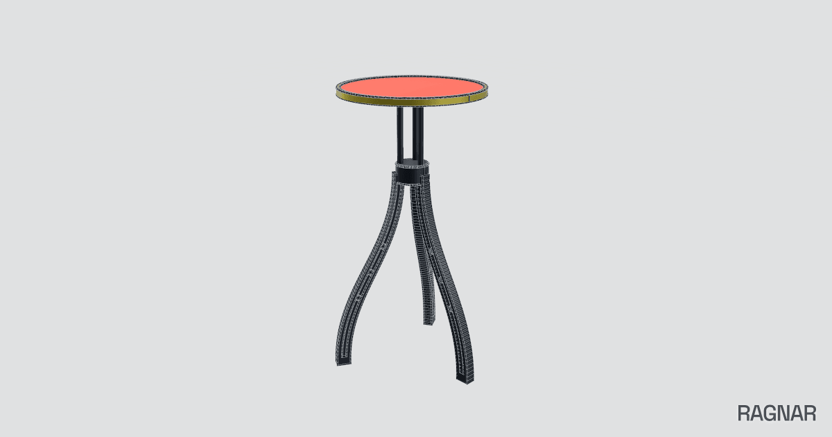 Three-legged side table