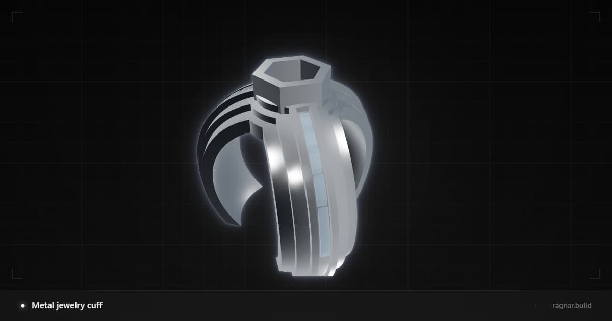 Metal jewelry cuff
