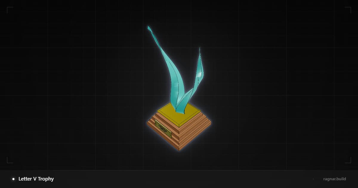Letter V Trophy