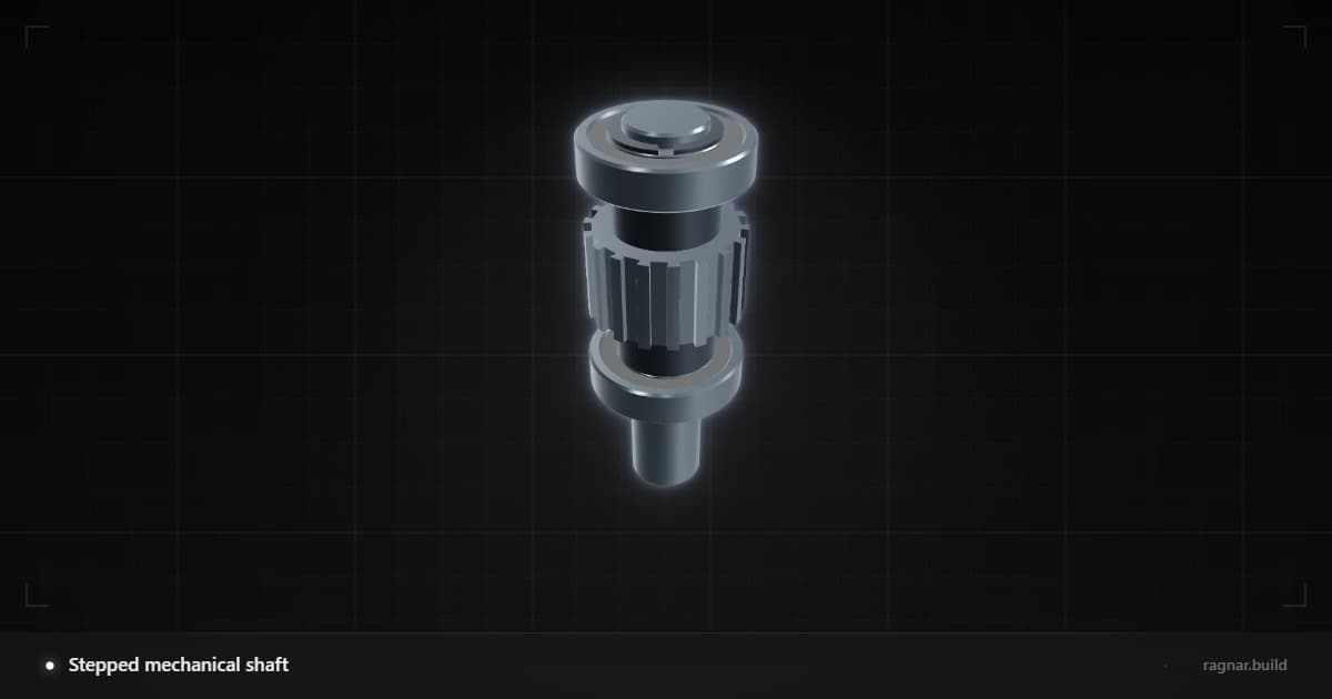 Stepped mechanical shaft