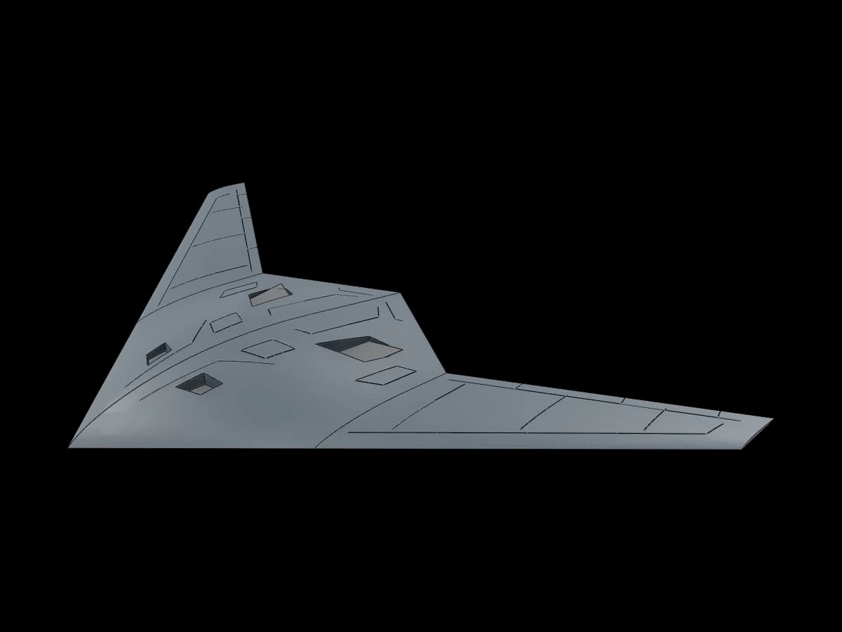 Stealth Flying-Wing Display Model